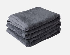 QE Home Modal Cotton Towels in Stormcloud, Grey, 13 x 13 in