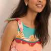 Coral Print Shift Lilly Mini Dress