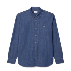 Lacoste Regular Fit Lightweight Denim Shirt Blue