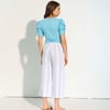 Cropped Wide Leg Pants - Sunny Stripes