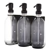Black Triple Wall Mounted Soap Dispenser