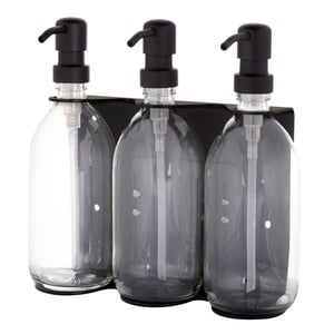 Black Triple Wall Mounted Soap Dispenser