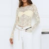 Midnight Long Sleeve Top Vanilla Custard