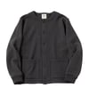 Jackman Big Loop Collarless Sweat Jacket Ink