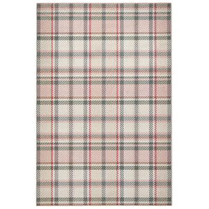 Isla Plaid Pink Eco-Washable Rug - 185x275cm