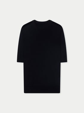 Silk Cashmere Crew Neck T-Shirt - 2XL / blue graphite / MK157-7018/0000