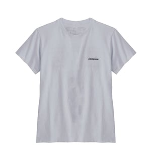 Patagonia Womens P-6 Logo Responsibili Tee White