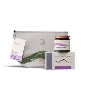 Hand & Body Cream with Soap Gift Bag - Highland Lavender