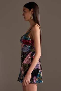 AKIRA Mixed Emotions Brocade Mini Dress | Size 1X
