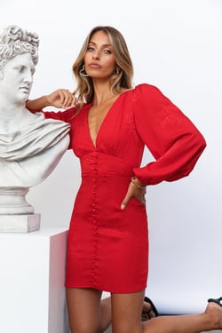 Heart Eyes Dress Red
