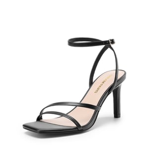 DREAM PAIRS Women   s Strappy Stiletto Heeled Sandals