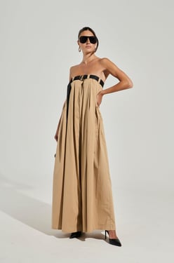 AKIRA Diane Strapless Oversized Jumpsuit | Size Small/Medium