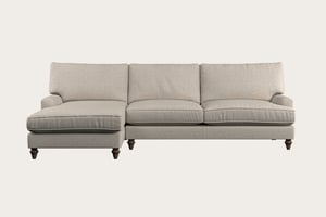 nkuku Marri Left Hand Chaise Sofa | Make To Order | Grand | Brera Linen Natural