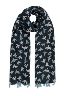 Weird Fish Marelia Printed Scarf Midnight Size ONE