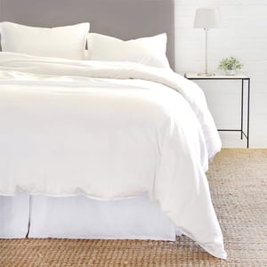 Parker Bamboo Ivory Twin Duvet Set