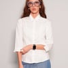 Cropped Sleeve Blouse