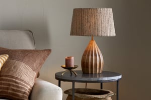 nkuku Awaa Mango Wood Bedside Table Lamp Base | Lamps | One Size | Natural