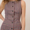 Red And Navy Gingham Ellie Mini Dress
