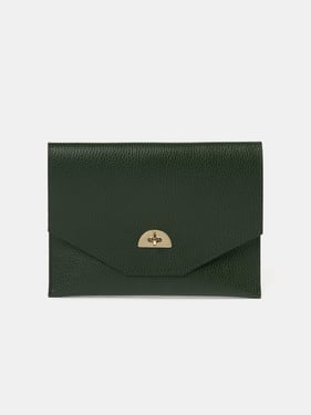 The Twist Lock Pouch - Racing Green Celtic Grain