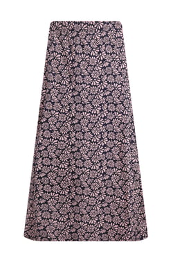 Weird Fish Romaro Printed Jersey Midi Skirt Tea Rose Size 20