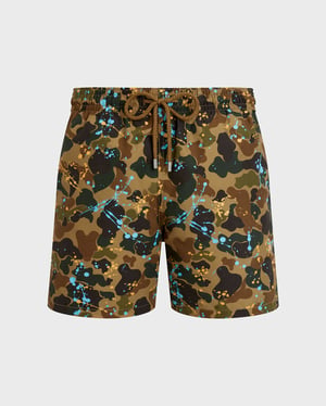 Vilebrequin - Men Swim Shorts Camo Splash - Vbq X Palm Angels - Swimwear - Moorea - Brown - Size M