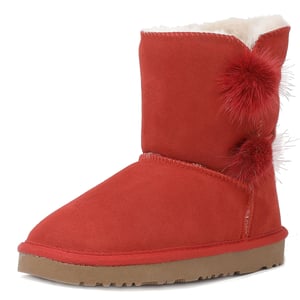 DREAM PAIRS  FuzzyChic Kid s Lolly  Sheepskin Fur Kids Boots