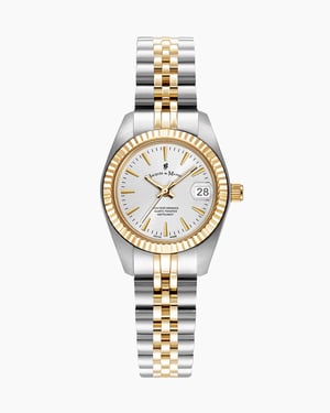 Inspiration Classic 26mm Three-hands Date Two-tone Silver dial Stainless steel swiss watch - 26 mm