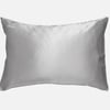 QE Home Custom Embroidered 100% Mulberry Silk Pillowcase in Silver, Grey, King