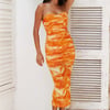 Snatched Look Maxi Dress Orange