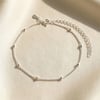 Silver Dainty Satellite Chain Stacking Bracelet