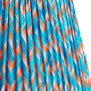 30cm straight empire shade in blue herringbone by Matthew Williamson