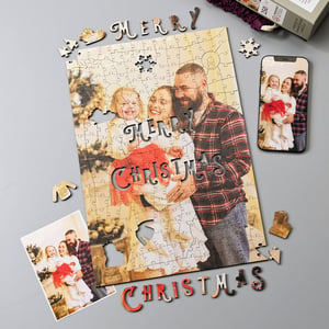 Merry Christmas Portrait - Personalised Puzzle