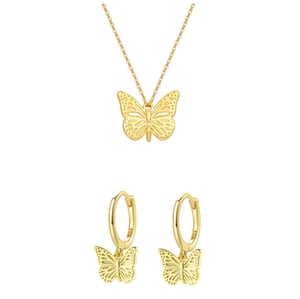 Butterfly Jewelry Set Sterling Silver