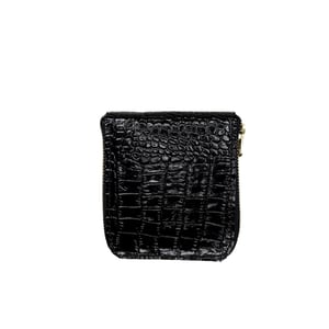 Everyday Croco Leather Wallets - Black