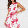 Old Hollywood Mini Dress Red