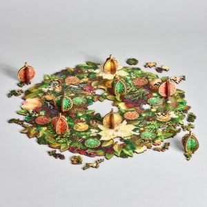 Christmas Wreath - with 3D Stand-up Baubles