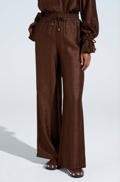 AKIRA Palermo Palazzo Pants | Brown | Size XL