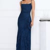 Fresh Rosebud Maxi Dress Navy