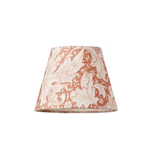 18cm pendant shade in brick dust Wallflower printed cotton by Morris & Co.