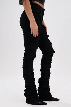 AKIRA Double Vision Vintage Wash Denim Pants | Black | Size 1X