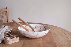 nkuku Canela Splatter Serving Bowl | Serveware | One Size | Dusty Terracotta