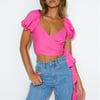Puff Puff Crop Top Pink