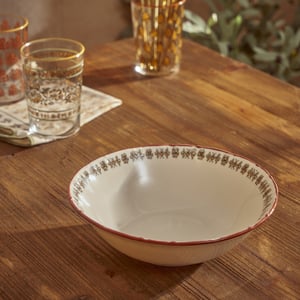 Indian Porcelain Salad Bowl - Multicolor