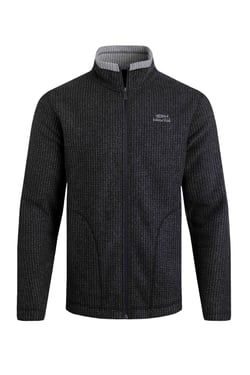 Weird Fish Shires Full Zip Grid Fleece Washed Black Size XL
