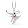 Jeulia "Ghost Dog" Sterling Silver Necklace