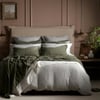 Olive Green Sid Stripe 100% Linen Fitted Sheet