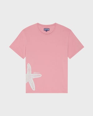Vilebrequin - Men Organic Cotton T-shirt Placed Starlettes - Tee Shirt - Tareck - Pink - Size XXXL