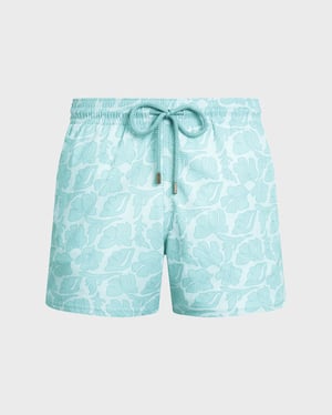 Vilebrequin - Men Stretch Short Swim Shorts Seashells - Swimwear - Monrise - White - Size XXXL