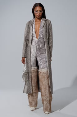 AKIRA Lila Cutout Trench Coat | Size XL