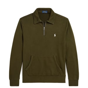 Polo Ralph Lauren Loopback Fleece Quarter-Zip Sweatshirt Dark Loden